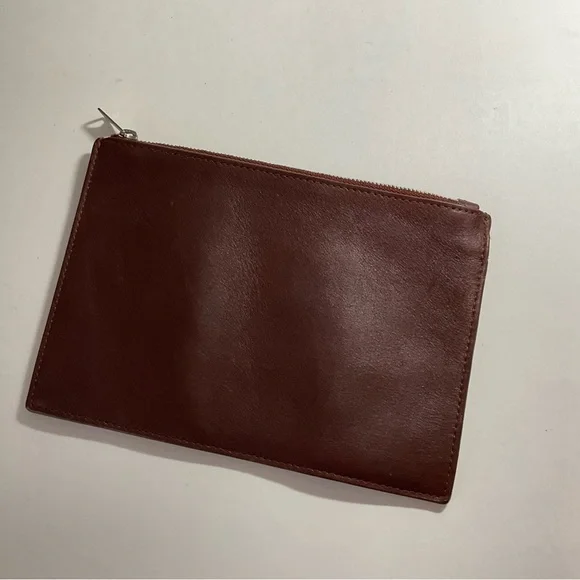 ALL SAINTS Leather Tote Paradise North/South Shoulder Bag Brown Cow Authentic - Picture 14 of 16